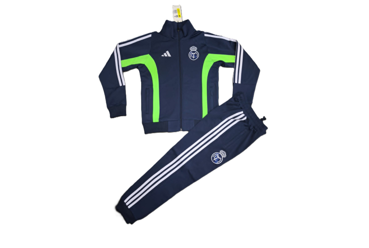 8437 Детски футболен екип Real Madrid тъмно синьо зелено