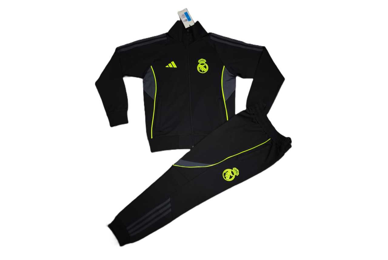 8446 Детски футболен екип Real Madrid черно сиво и зелено