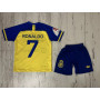Детски футболен комплект AL NASSR Ronaldo 7 Жълто синьо
